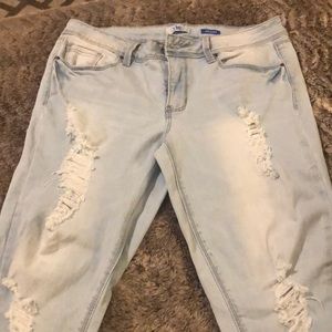 Distressed YMI ankle jeans